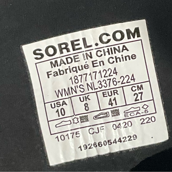 Sorel Lexie Waterproof Leather Wedge Boot - Camel Brown Tan + Grey size 10 - Picture 12 of 13